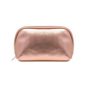 NEW BeautyBio Rose Gold Rounded Cosmetic Bag